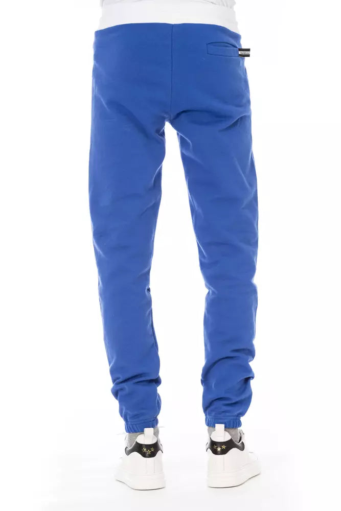 Baldinini Trend Blue Cotton Men Sport Pant