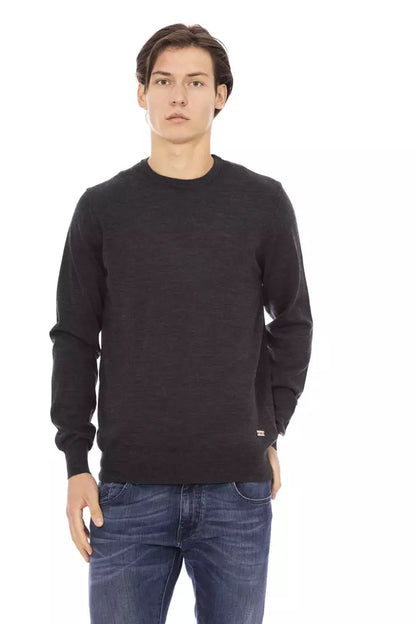 Baldinini Trend Gray Fabric Men Sweater Baldinini Trend