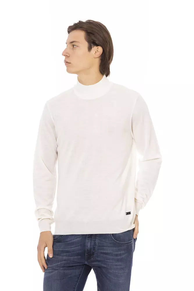 Baldinini Trend White Fabric Men Sweater Baldinini Trend