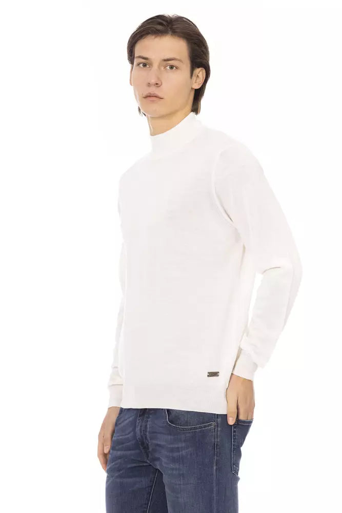 Baldinini Trend White Fabric Men Sweater Baldinini Trend