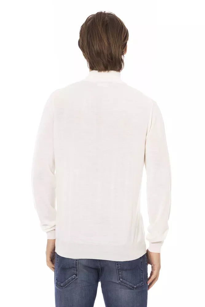 Baldinini Trend White Fabric Men Sweater Baldinini Trend