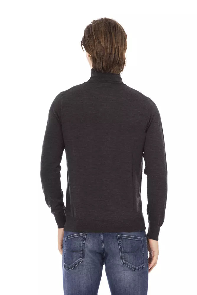 Baldinini Trend Gray Fabric Men Sweater Baldinini Trend