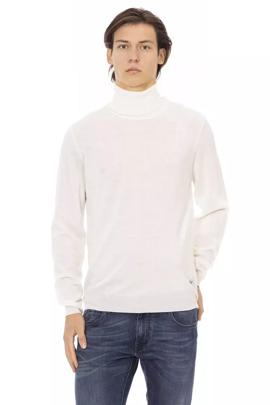 Baldinini Trend White Fabric Men Sweater Baldinini Trend