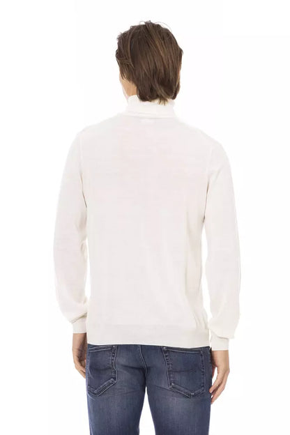 Baldinini Trend White Fabric Men Sweater Baldinini Trend