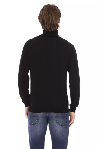 Baldinini Trend Black Fabric Men Sweater Baldinini Trend