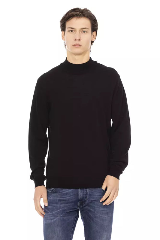 Baldinini Trend Black Fabric Men Sweater Baldinini Trend