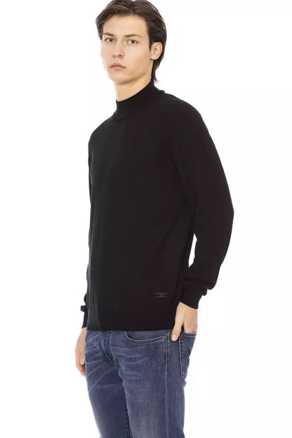 Baldinini Trend Black Fabric Men Sweater Baldinini Trend