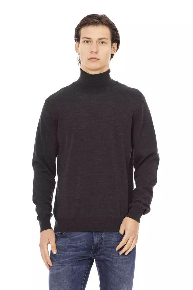 Baldinini Trend Brown Fabric Men Sweater Baldinini Trend