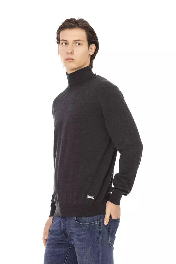 Baldinini Trend Brown Fabric Men Sweater Baldinini Trend