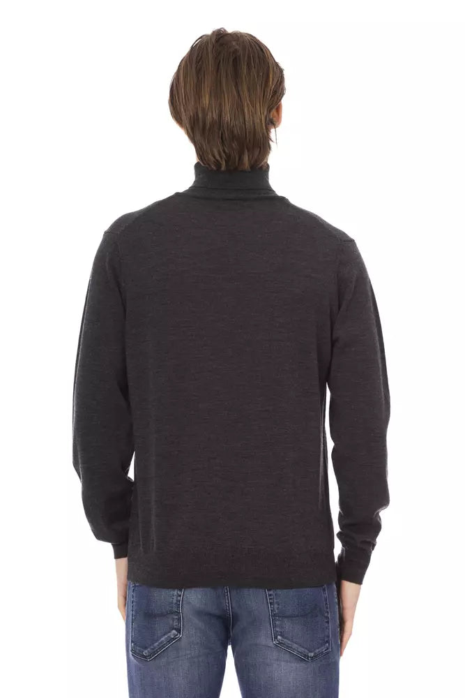 Baldinini Trend Brown Fabric Men Sweater Baldinini Trend