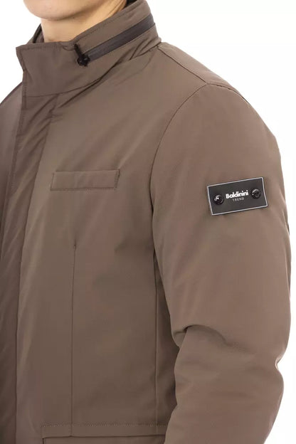 Baldinini Trend Brown Polyester Men Jacket Baldinini Trend