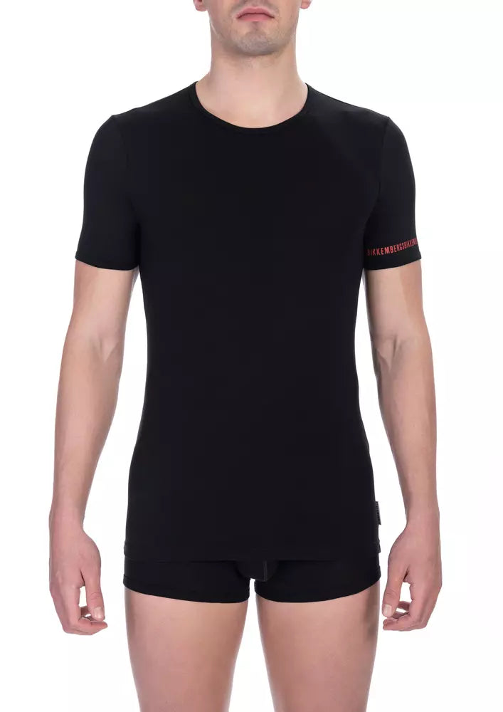 Bikkembergs Black Cotton Men T-Shirt Bikkembergs