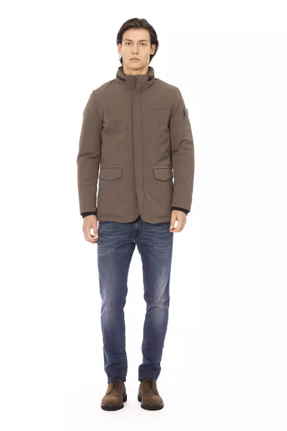 Baldinini Trend Brown Polyester Men Jacket Baldinini Trend