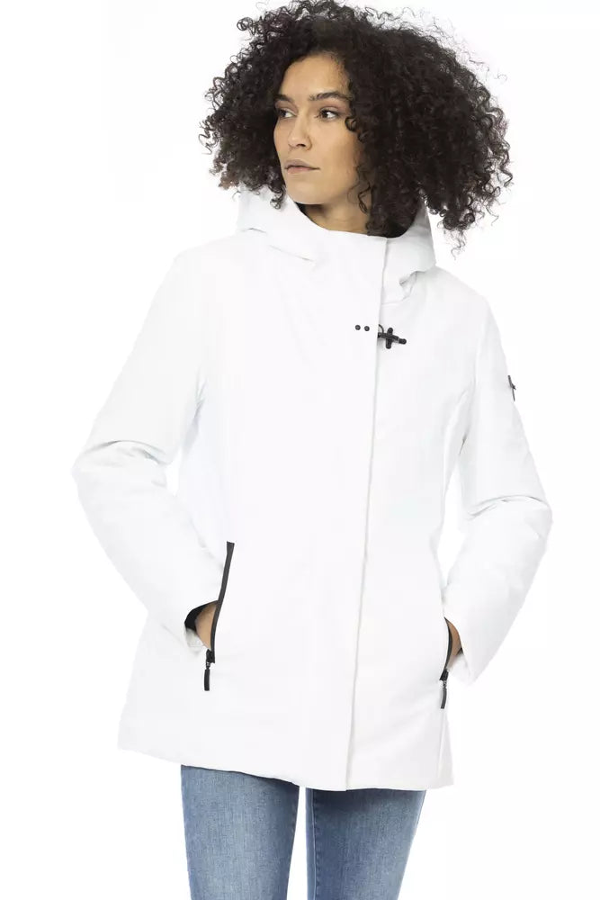 Baldinini Trend White Polyester Women Jacket Baldinini Trend