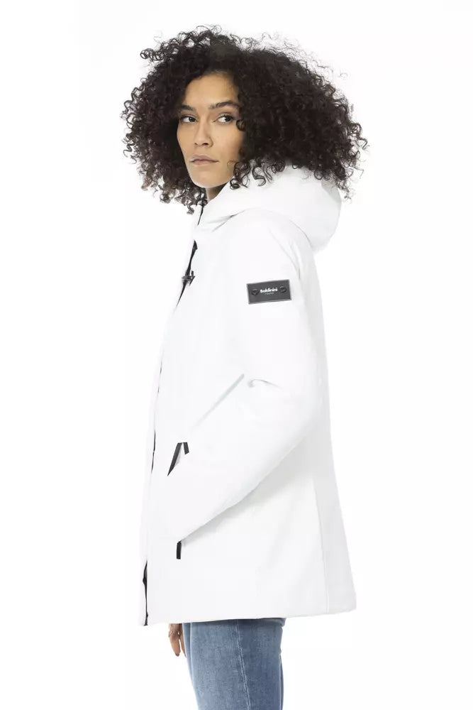 Baldinini Trend White Polyester Women Jacket Baldinini Trend