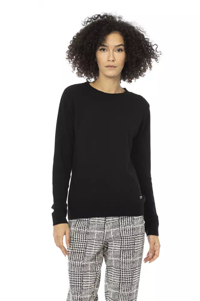 Baldinini Trend Black Wool Women Sweater Baldinini Trend