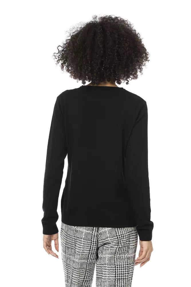 Baldinini Trend Black Wool Women Sweater Baldinini Trend