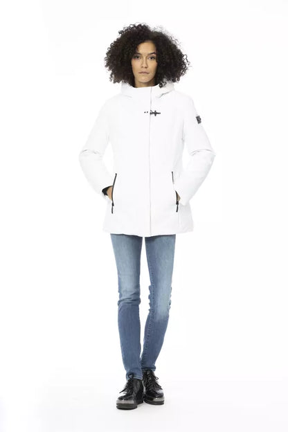 Baldinini Trend White Polyester Women Jacket Baldinini Trend