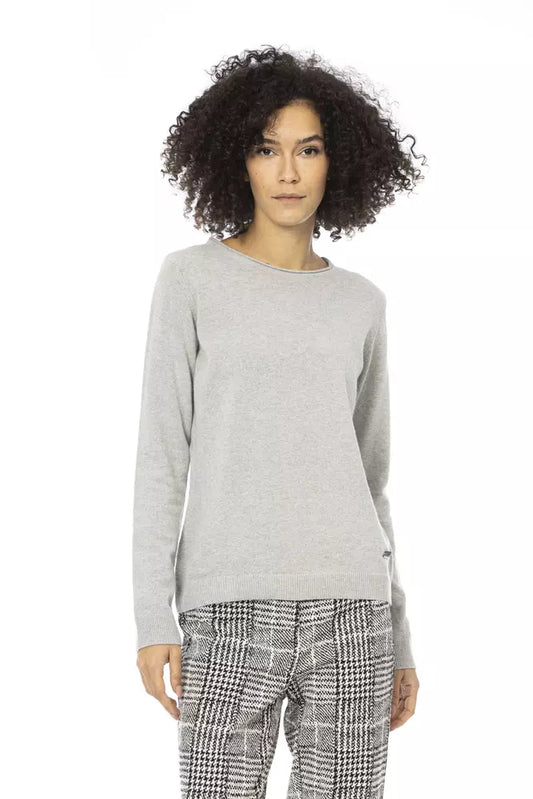 Baldinini Trend Gray Wool Women Sweater Baldinini Trend