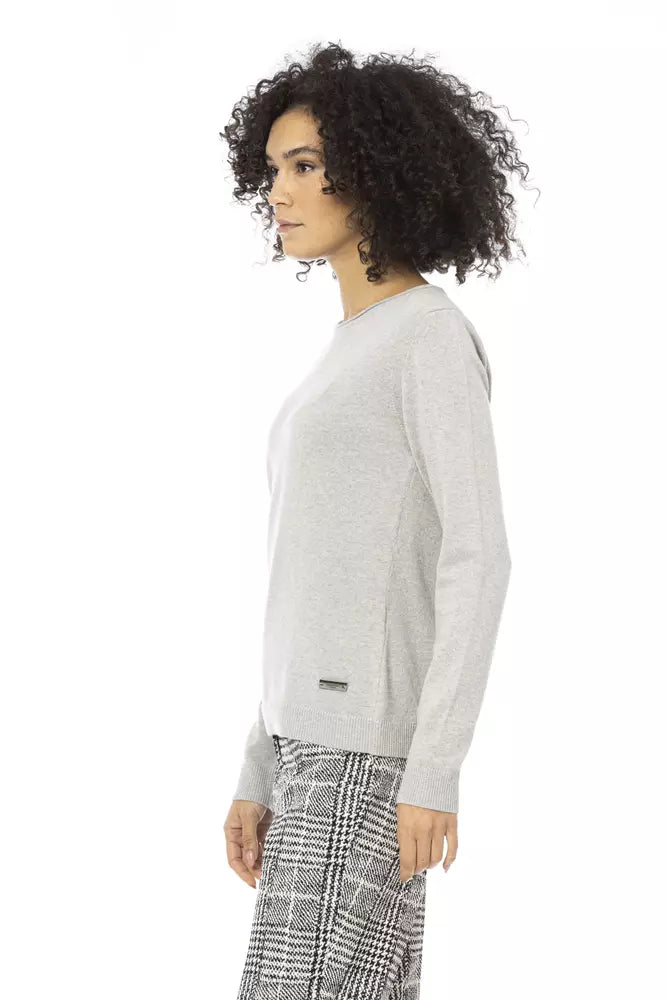 Baldinini Trend Gray Wool Women Sweater Baldinini Trend