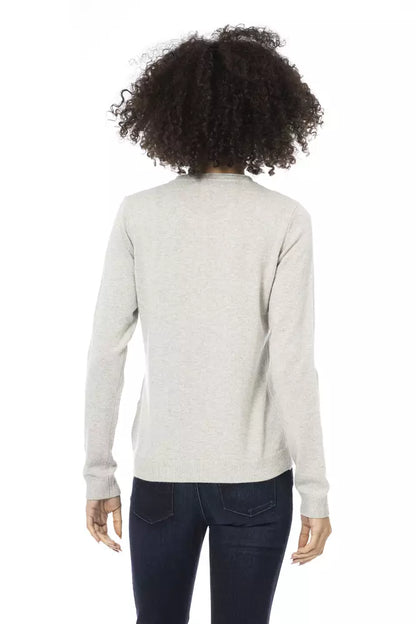 Baldinini Trend Gray Wool Women Sweater Baldinini Trend