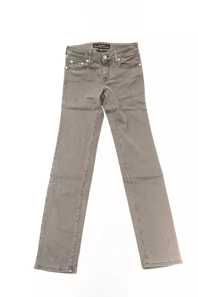 Jacob Cohen Gray Modal Women Jeans Jacob Cohen