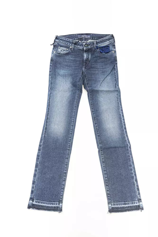 Jacob Cohen Blue Cotton Women Jean