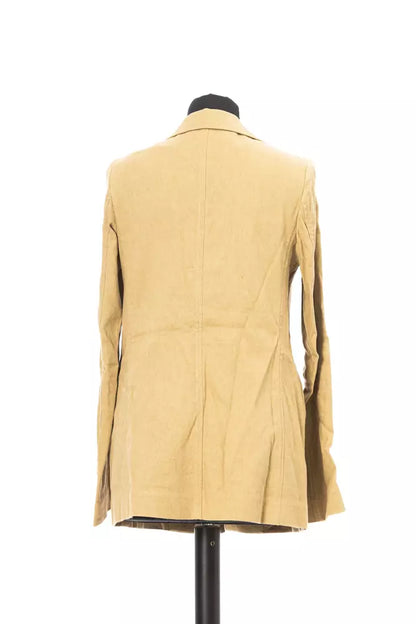 Jacob Cohen Beige Cotton Women Blazer Jacob Cohen