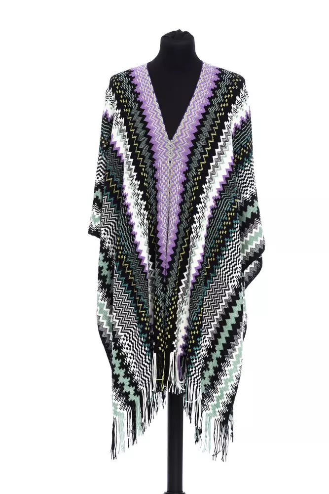 Missoni Multicolor Wool Women Poncho Missoni