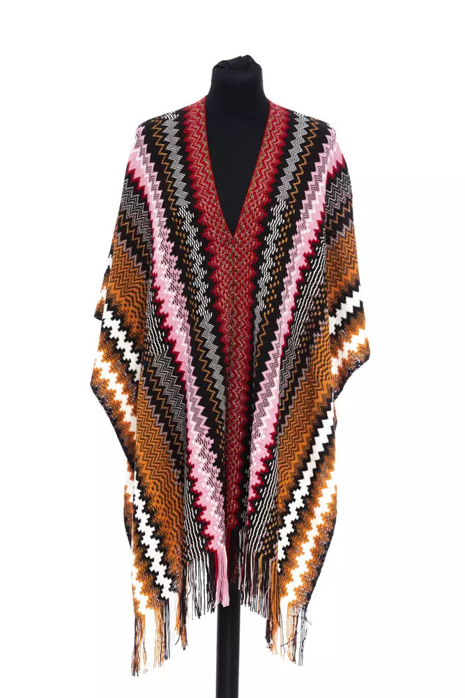 Missoni Multicolor Wool Women Poncho Missoni