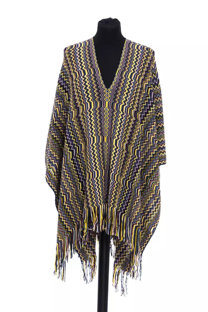 Missoni Multicolor Wool Women Poncho Missoni