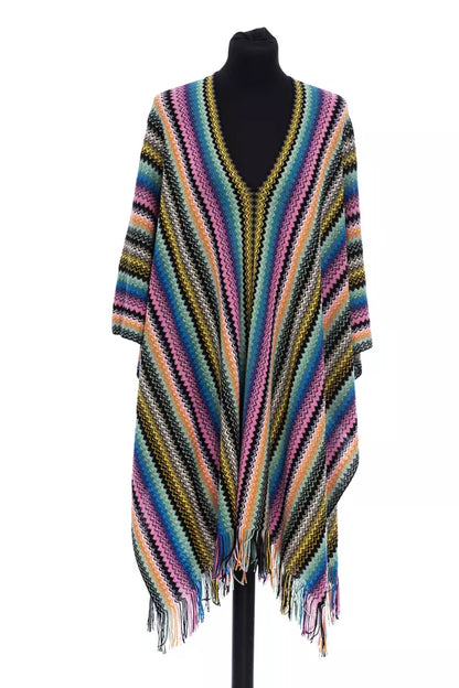 Missoni Multicolor Wool Women Poncho Missoni