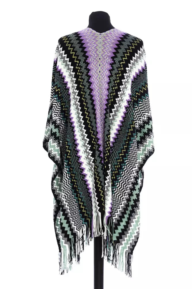 Missoni Multicolor Wool Women Poncho Missoni