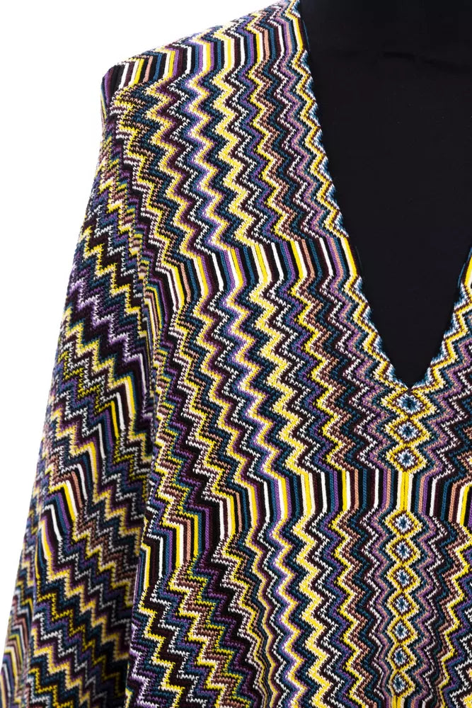 Missoni Multicolor Wool Women Poncho Missoni