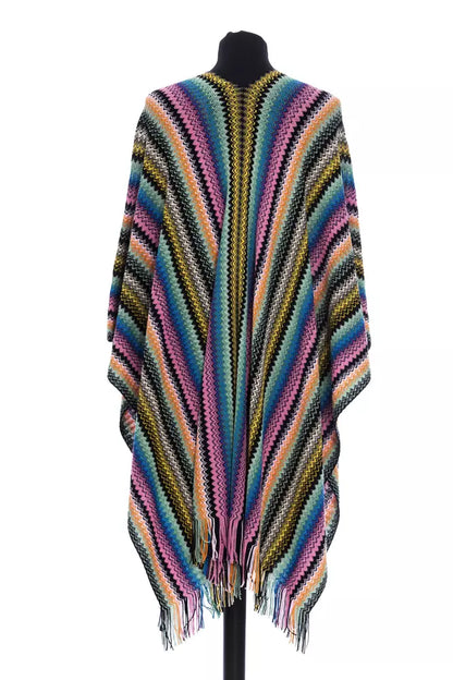 Missoni Multicolor Wool Women Poncho Missoni