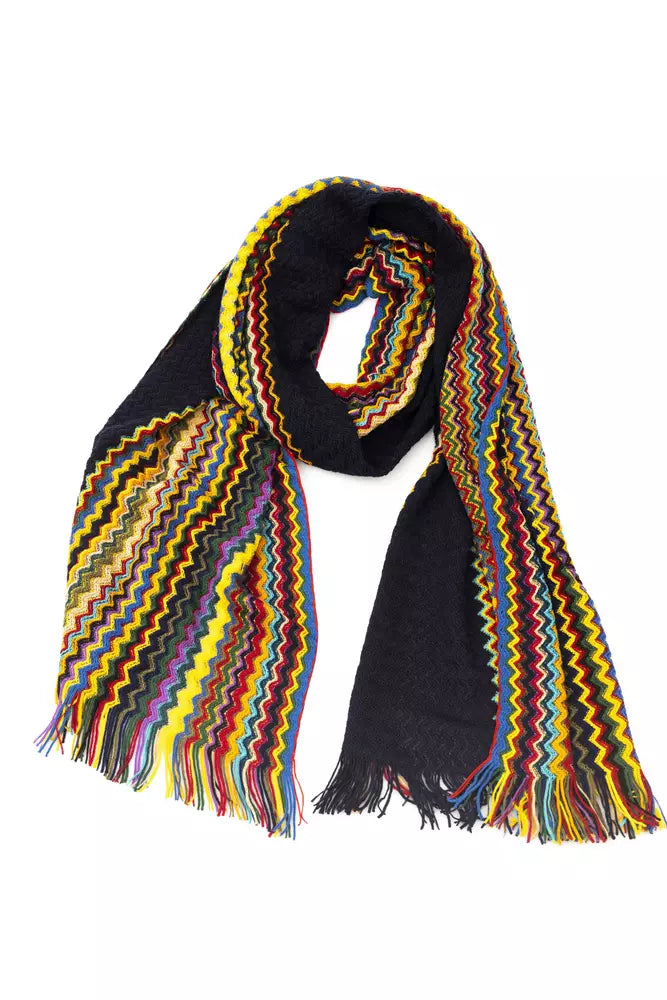 Missoni Multicolor Wool Men Scarf Missoni