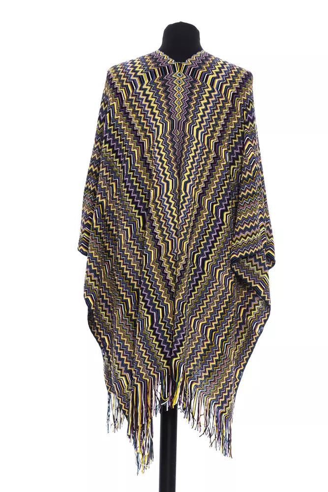 Missoni Multicolor Wool Women Poncho Missoni