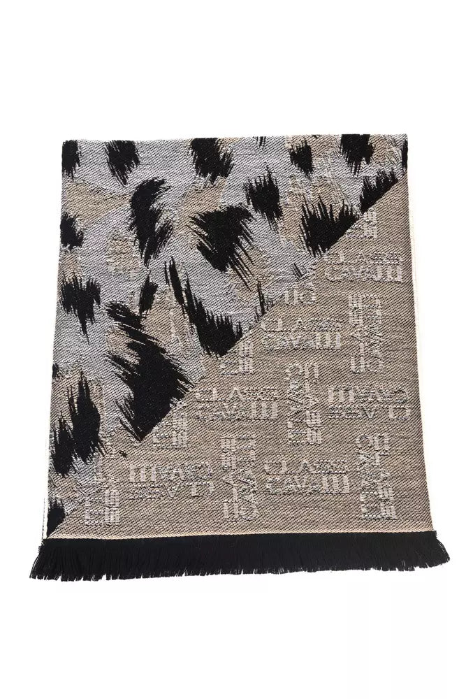 Cavalli Class Beige Wool Unisex Scarf Cavalli Class