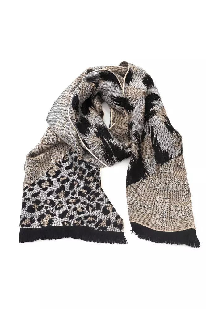 Cavalli Class Beige Wool Unisex Scarf Cavalli Class