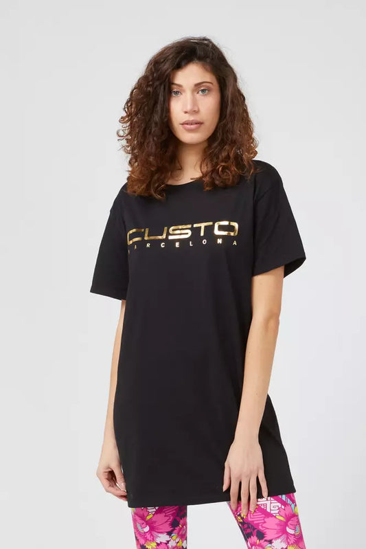 Custo Barcelona Black Cotton Women T-Shirt Custo Barcelona