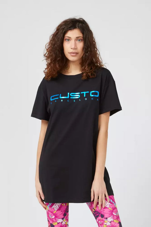 Custo Barcelona Blue Cotton Women T-Shirt Custo Barcelona