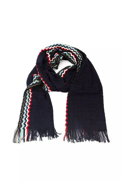 Missoni Black Wool Men Scarf Missoni