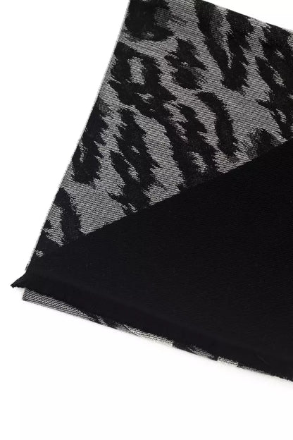 Cavalli Class Gray Wool Men Scarf Cavalli Class