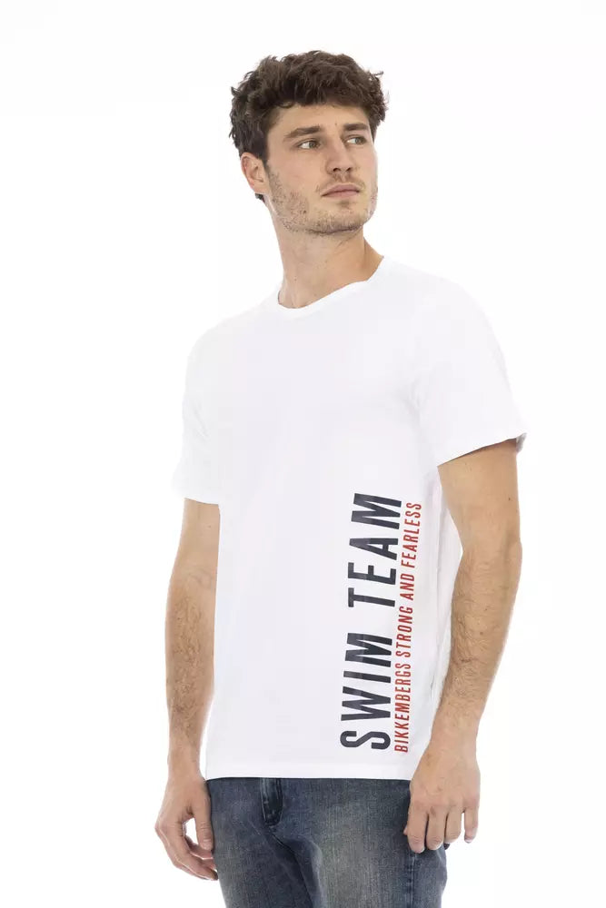 Bikkembergs White Cotton Men T-Shirt Bikkembergs