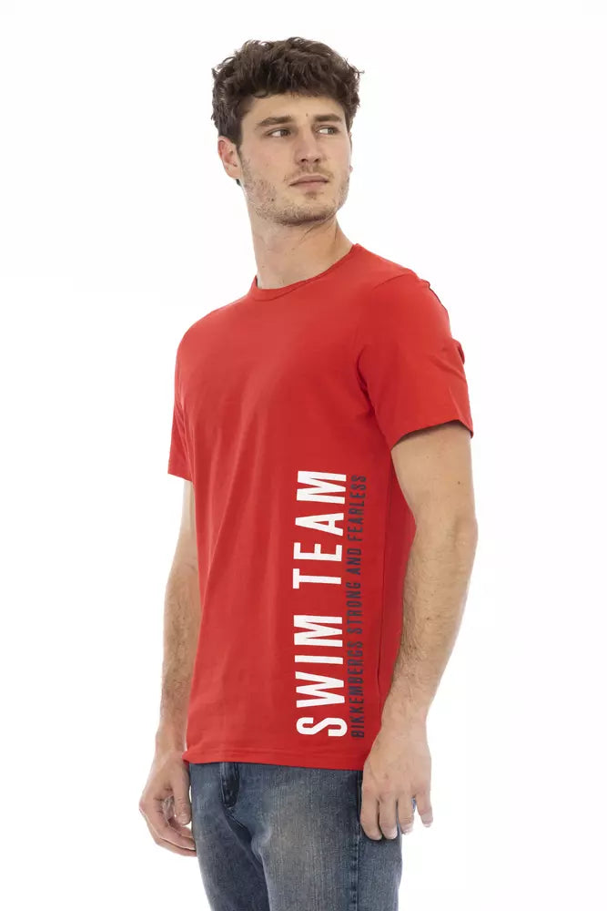 Bikkembergs Red Cotton Men T-Shirt Bikkembergs