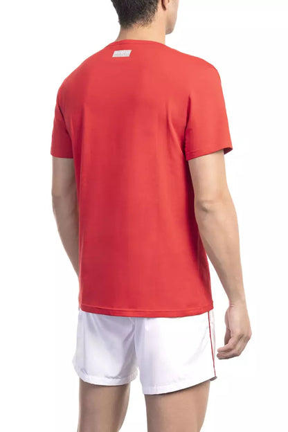 Bikkembergs Red Cotton Men T-Shirt Bikkembergs