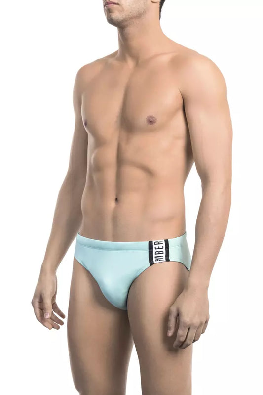 Bikkembergs Light Blue Polyamide Men Swimwear Bikkembergs