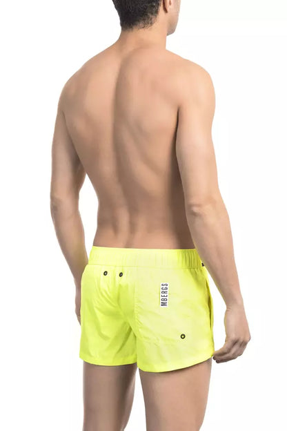 Bikkembergs Yellow Polyamide Men Swim Short Bikkembergs