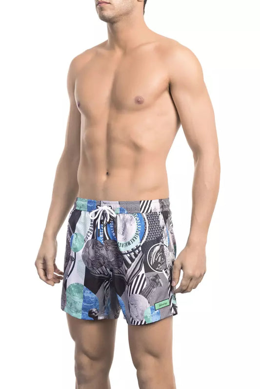 Bikkembergs Multicolor Polyester Men Swim Short Bikkembergs