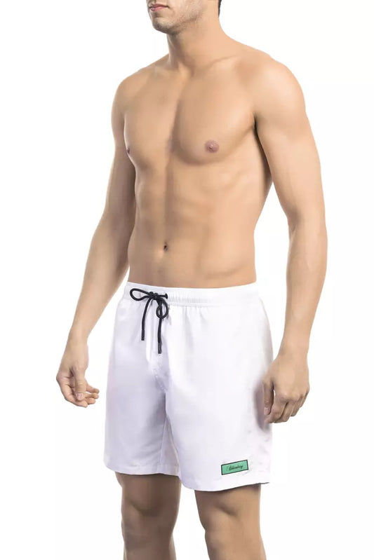 Bikkembergs White Polyester Men SwimShort Bikkembergs